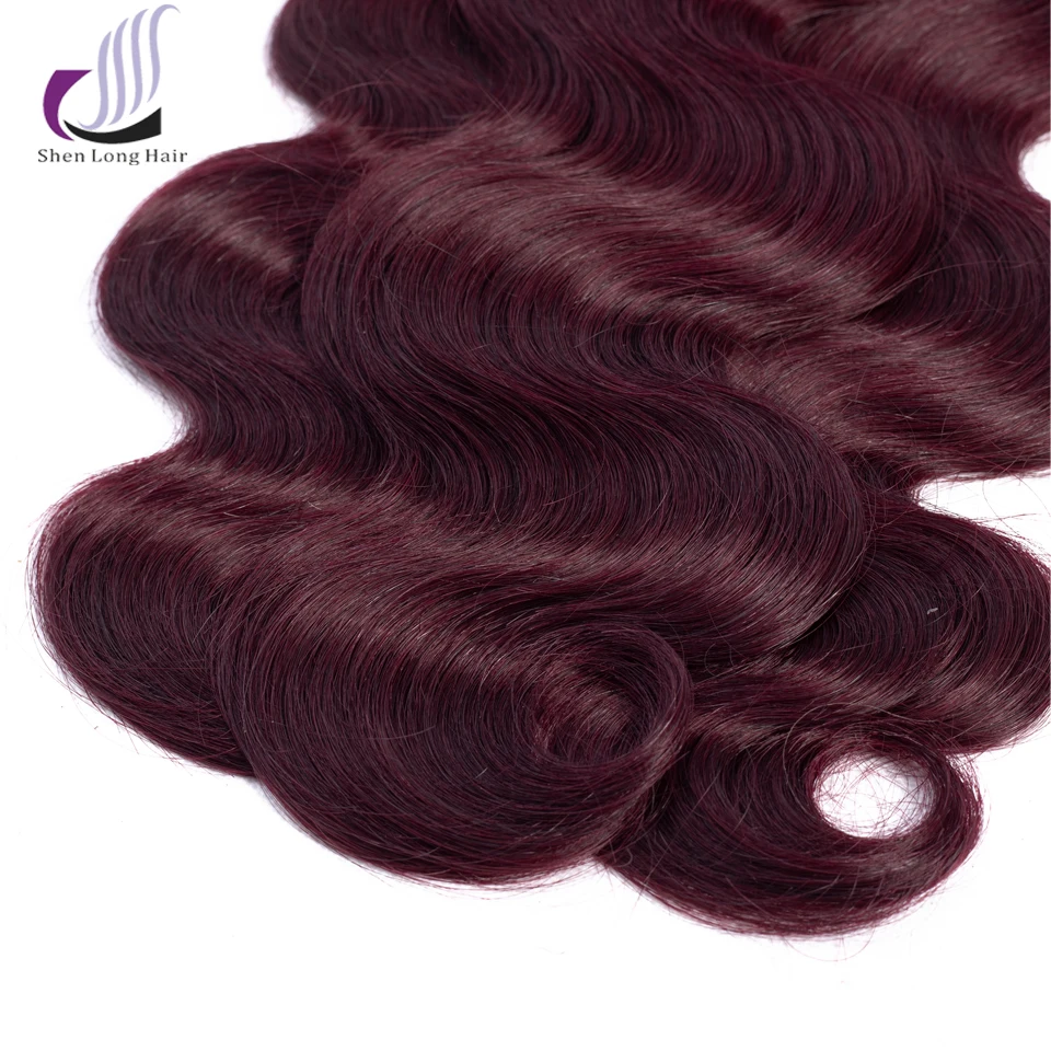 SHENLONG HAIR Body Wave Ombre Hair Bundles Brazilian Remy Human Hair Bundles 3 PCS 1B-99J 10-24 Inches Free Shipping