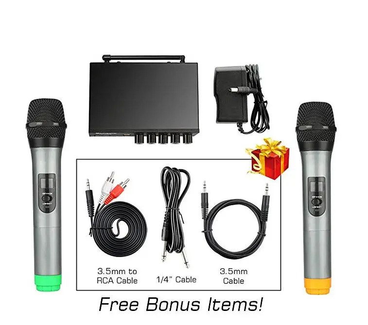 S-10 UHF Bluetooth Two Channel Wireless microphone Metal Receiver for Home Theater Audio Receiver D
