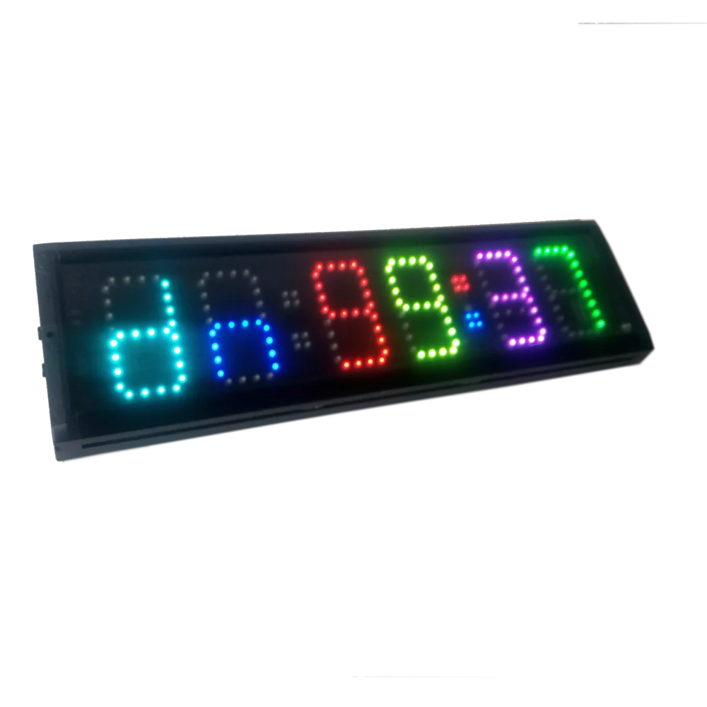 HongHao 4" 6 digits RGB LED Race Timing Clock For Running Events