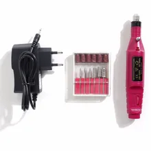 Высокое качество 1 Набор для ногтей, электрическая дрель для маникюра профессиональный маникюр, машинка для маникюра, ручка Форма 6 Биты Сверла для ногтей лак для Полимеризации Гель-лака для ногтей