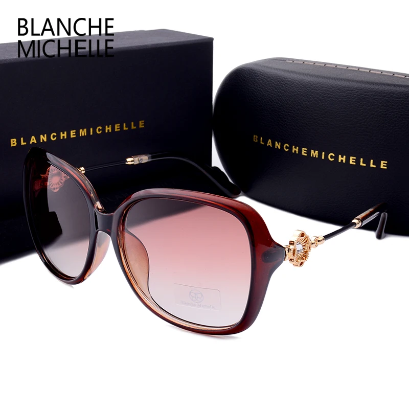 

Blanche Michelle High Quality Square Polarized Sunglasses Women 2019 Brand Designer UV400 Gradient Lens Sun Glasses With Box