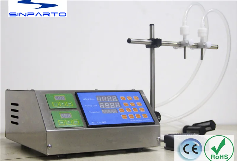 

2017 newest liquid filling machine with 2 filling nozzles Digital Control Pump Liquid Filling Machine 2-4000ml very precisely