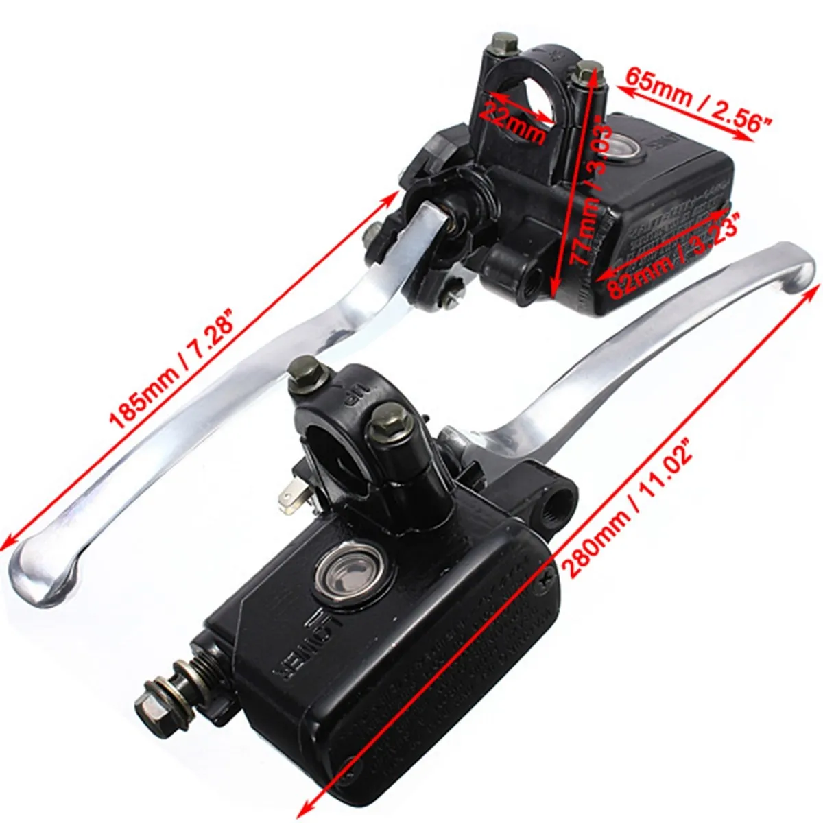 7/8 дюймов 20 мм мотоцикла рычаг сцепления, гидравлического тормоза Главный цилиндр левый и правый