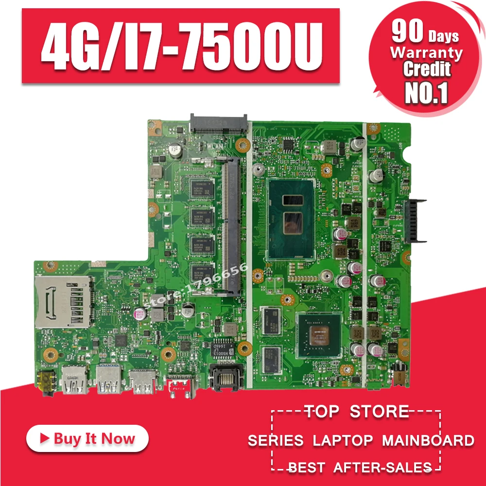 X541UJ MB._4G/I7 7500U/AS GT920M/2GB Motherboard for asus Laptop X541U