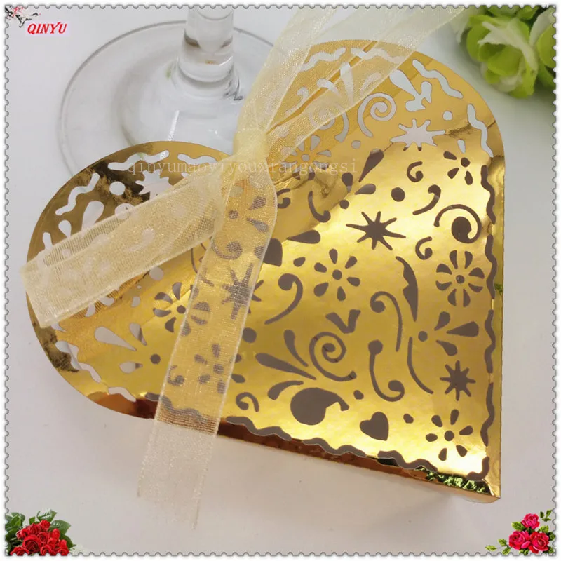 10Pcsset Love Heart Party Wedding Hollow Carriage Baby Shower Favors Gifts Candy Boxes Love shape 5Z (15)