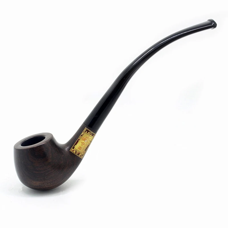Ebony Wood Pipes for Smoking Bent Type Pipe Accessory Carving Pipes Smoke Tobacco Cigarette Acrylic Holder Oil Burner Pipe|Tobacco Pipes & Accessories| - AliExpress