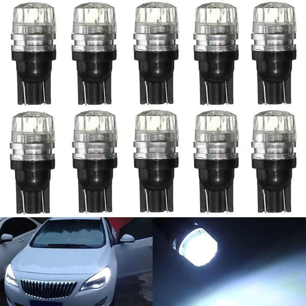 

10pcs T10 W5W Led Bulb Indoor Dome Reading Lamp License Plate Light 6500K White Auto Led Bulb