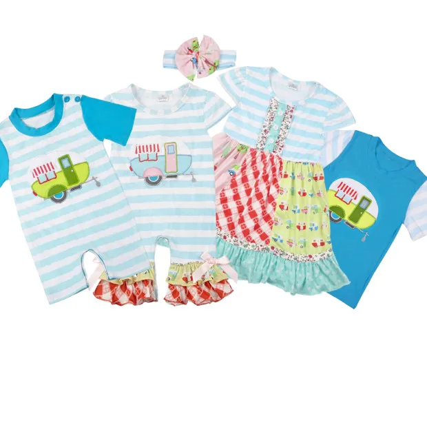 Модная одежда для детей, Детская мода мальчик летняя одежда для девочек Camper вышивка синий полосатые хлопковые комбинезоны для новорожденных детская одежда из бутика