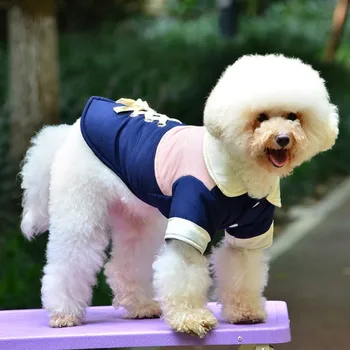 

Warm Cotton Dog Straps Padded Coats Puppy Winter Lapel Hoodies Color Block Pattern Lapel Cloth French Bulldog Chihuahua Supplies