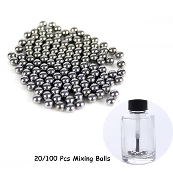 

20Pcs 100Pcs 5mm Nail Polish Mixing Balls Stainless Steel Beads for Glitter Polish Tools