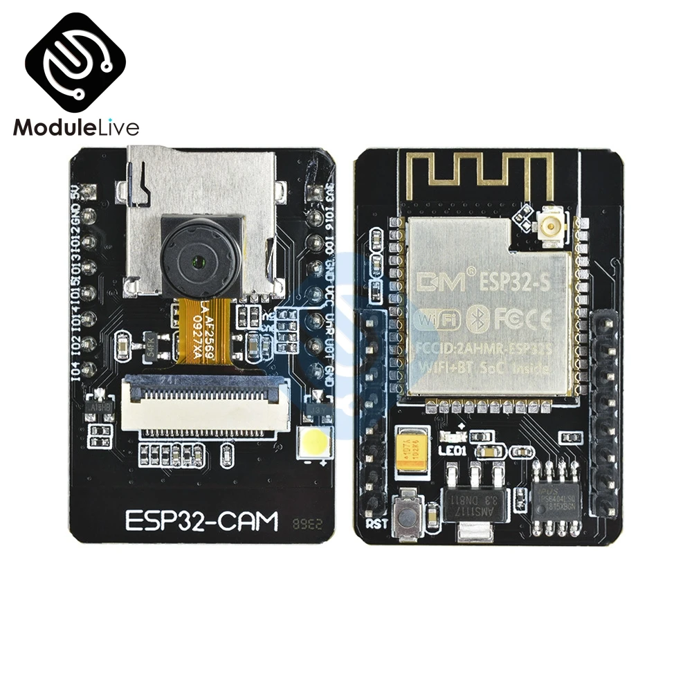 

OV2640 DC 5V Dual-core 32bit ESP32-CAM Wifi Wireless Bluetooth ESP32 Module Camera Development Board WiFi 2MP TF Card CPU OV7670