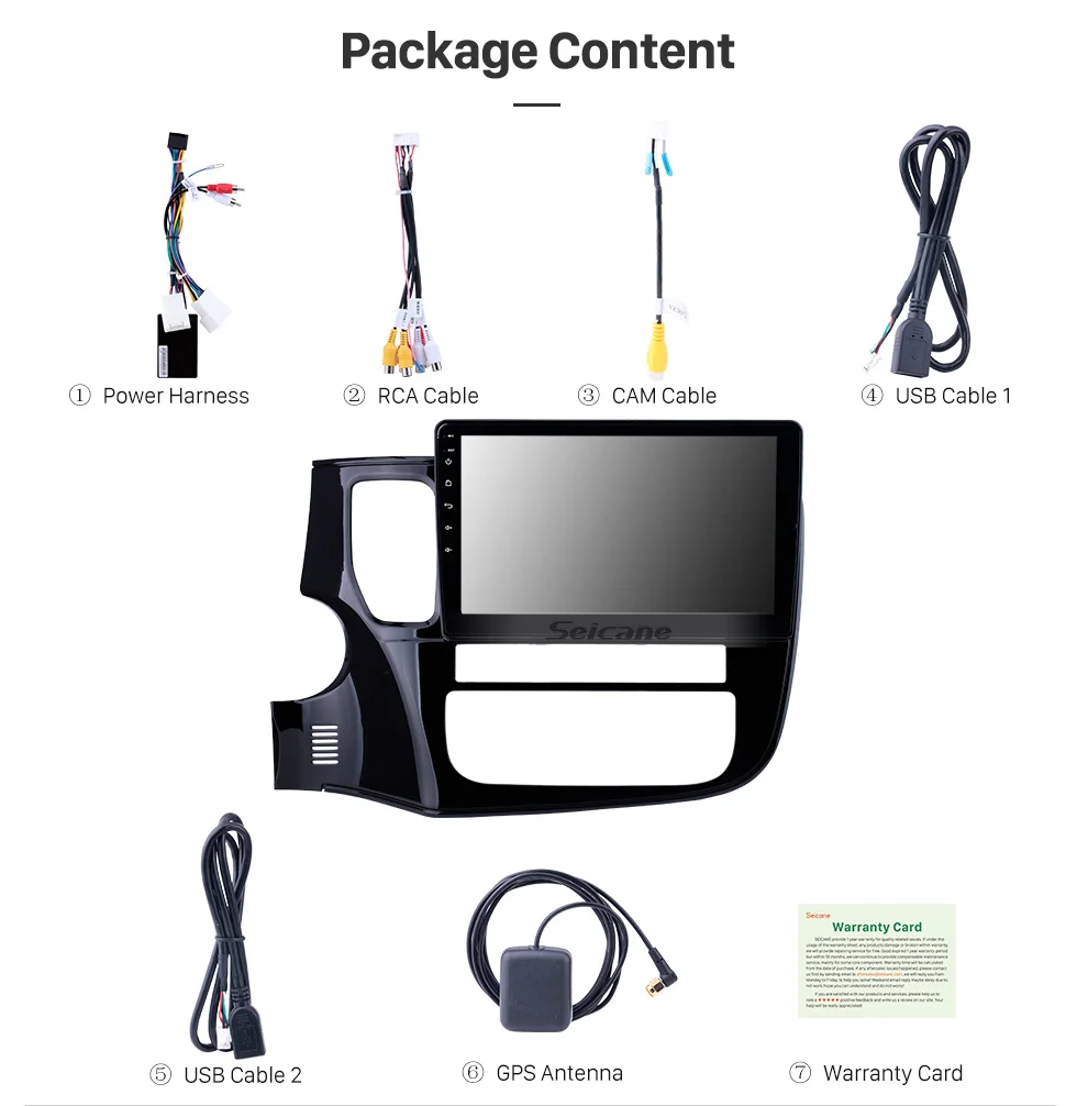 Seicane для Mitsubishi OUTLANDER 2din Android 8,1 автомобильный мультимедийный плеер gps навигация Поддержка OBD TPMS DAB
