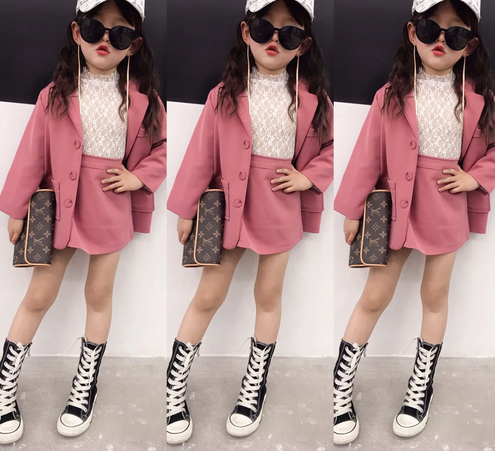 

2pcs Toddler Girls Suits for Spring 2019 Blazers Skirts Sets for Baby Girls Children Blazers Sets Clothes for Children Girls Set
