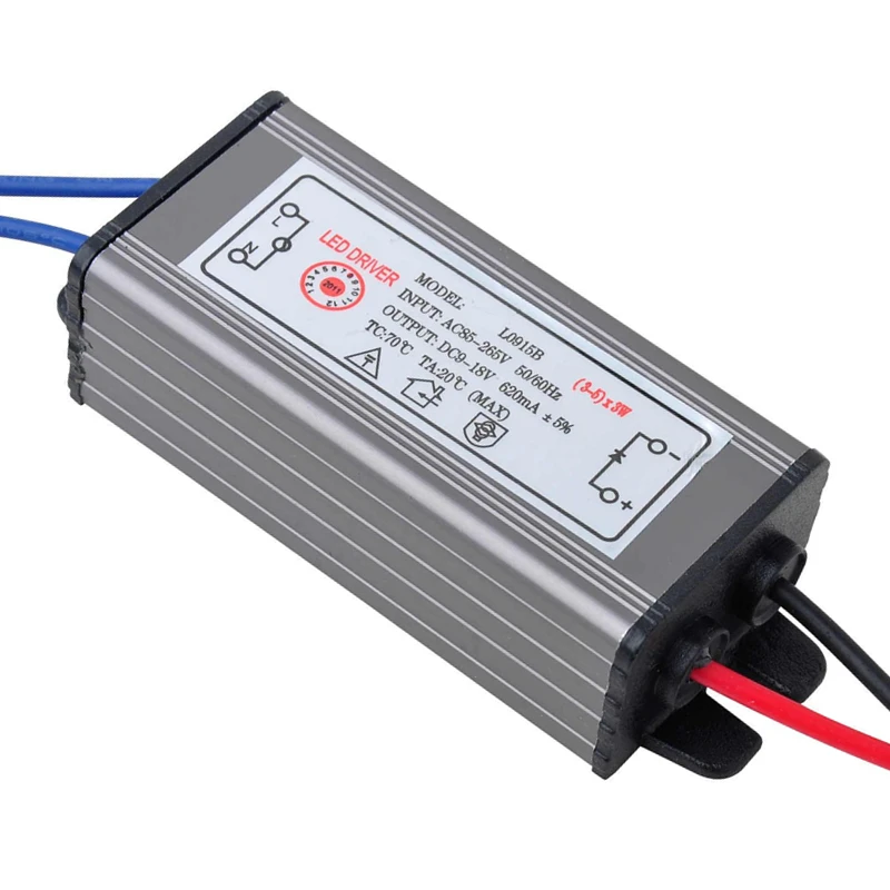 

PHISCALE 9-18W LED Driver Power Supply Waterproof IP67 Constant Current AC100-260V 300mA For 9-18W LED Bulb