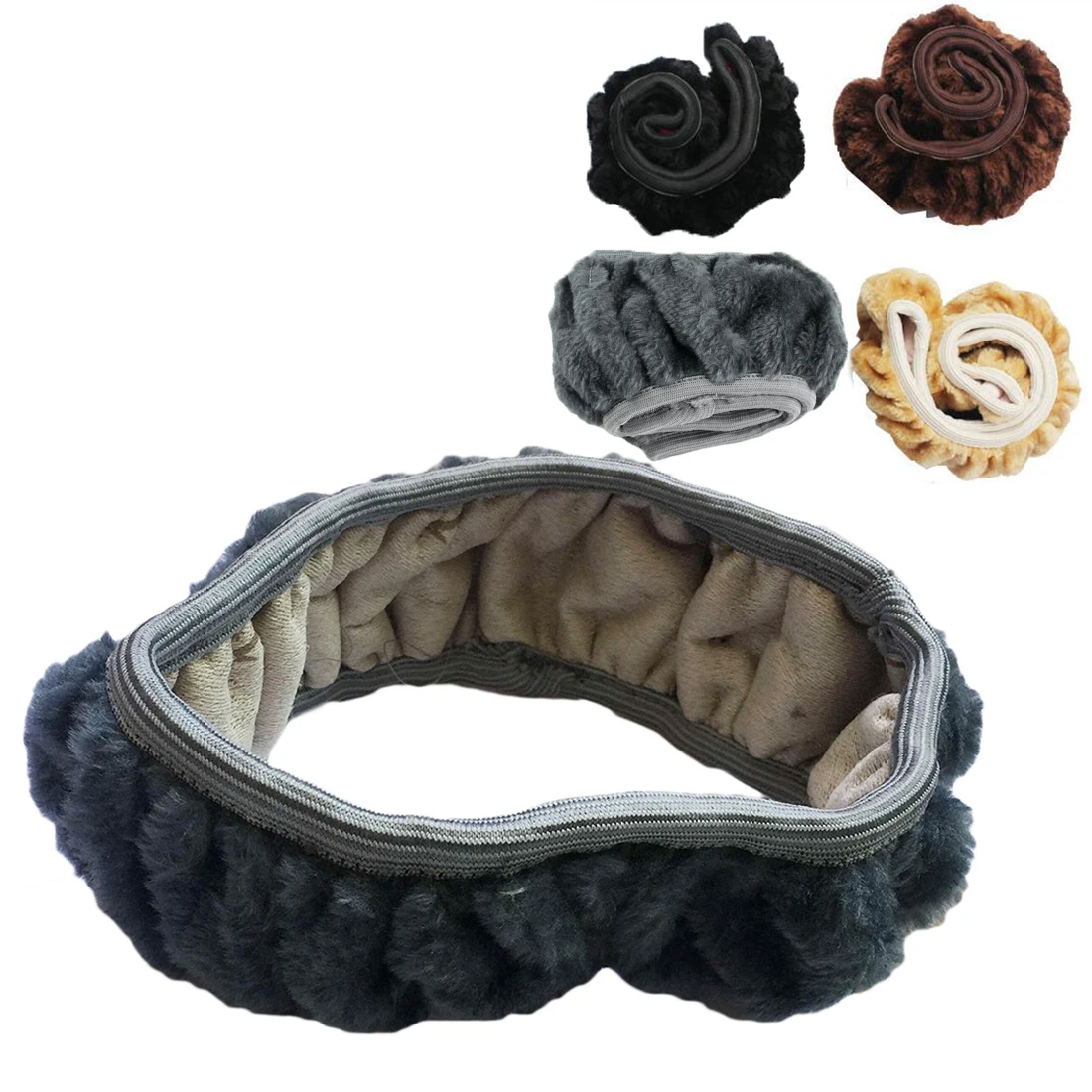 

New arrival 36 to 38cm Short Wool Plush Car Steering Wheel Cover woolen Car Steering Protector Soft texture natural fur