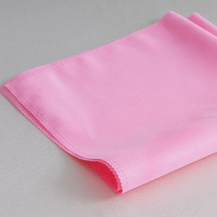 Розовое полиэстерное полотно для скатертей салфетки текстильная ткань с декорация скатерть для стола 100 шт