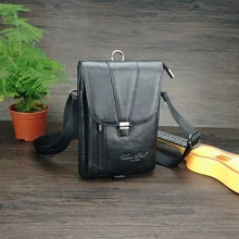 Модные Мужские поясные сумки из натуральной кожи, маленькая поясная сумка для телефона, кошелек, брендовая сумка через плечо, сумка для путешествий, поясная сумка