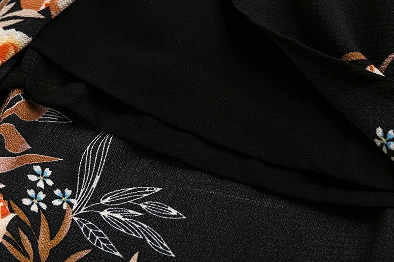 Bohemian Floral Print Boho Maxi Dress Women Chiffon Beach Summer Dress Deep V-Neck Split Backless Sexy Long Dress (14)