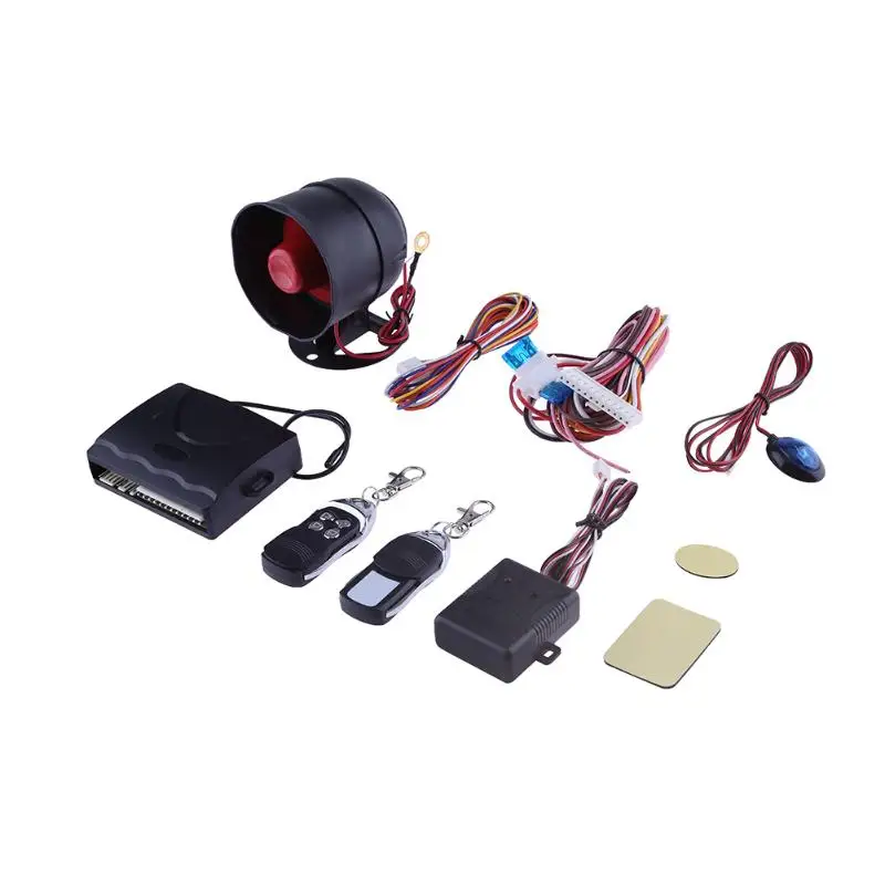 

12V Car Alarm System One Way Security Protection System with Remote Control Keyless Entry Siren 2 Remote Control Burglar New