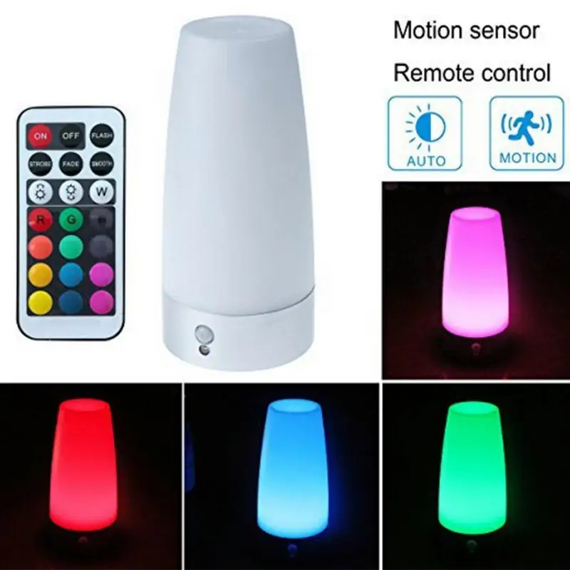

LED Table Type Round Human Body Induction Lamp With Remote Control