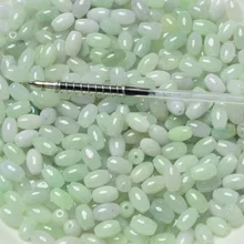 Натуральный жадеид товары пересылка бисера дорога Тонг рисовый бисер ожерелье нефритовые аксессуары