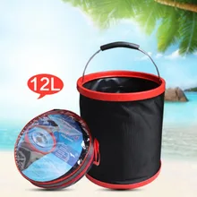 12L складное ведро для автомобилей 2000D Оксфорд ткань рыболовное ведро кемпинг автомобиль Вымойте ведро с круглой сумкой