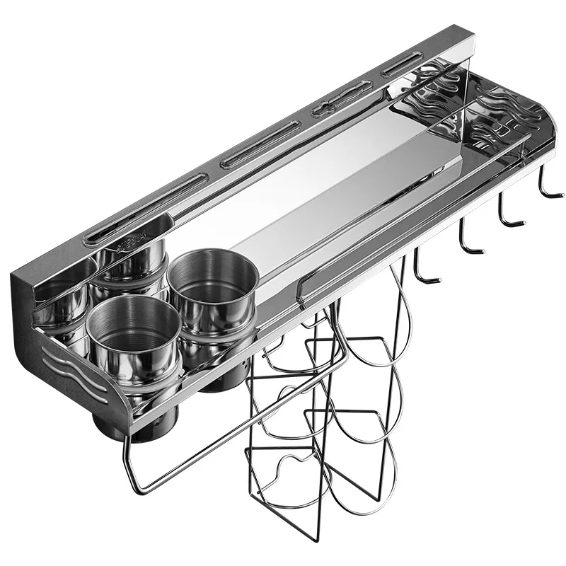  Kitchen Pantry Racks 304 Stainless Steel Wall Shelf Cookware Storage Knife Kitchen Utensil Tool Sun - 32953293300