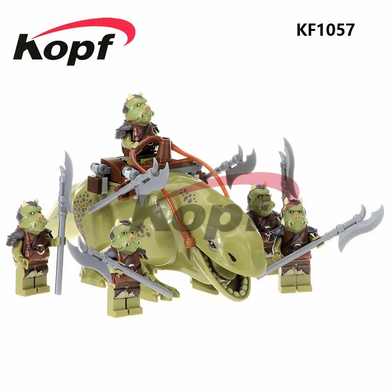 

KF1057 Bricks Dewback Jabba's Rancor Gamorrean Guard Ewok Battle of Endor With Weapon Building Blocks Children Gift Toys PG742
