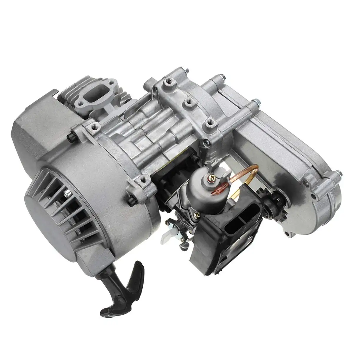 49cc 47cc мотоциклетные полный двигатель 2-х тактный двигатель старт тяги W/коробка передач Серебряный для мини-байк