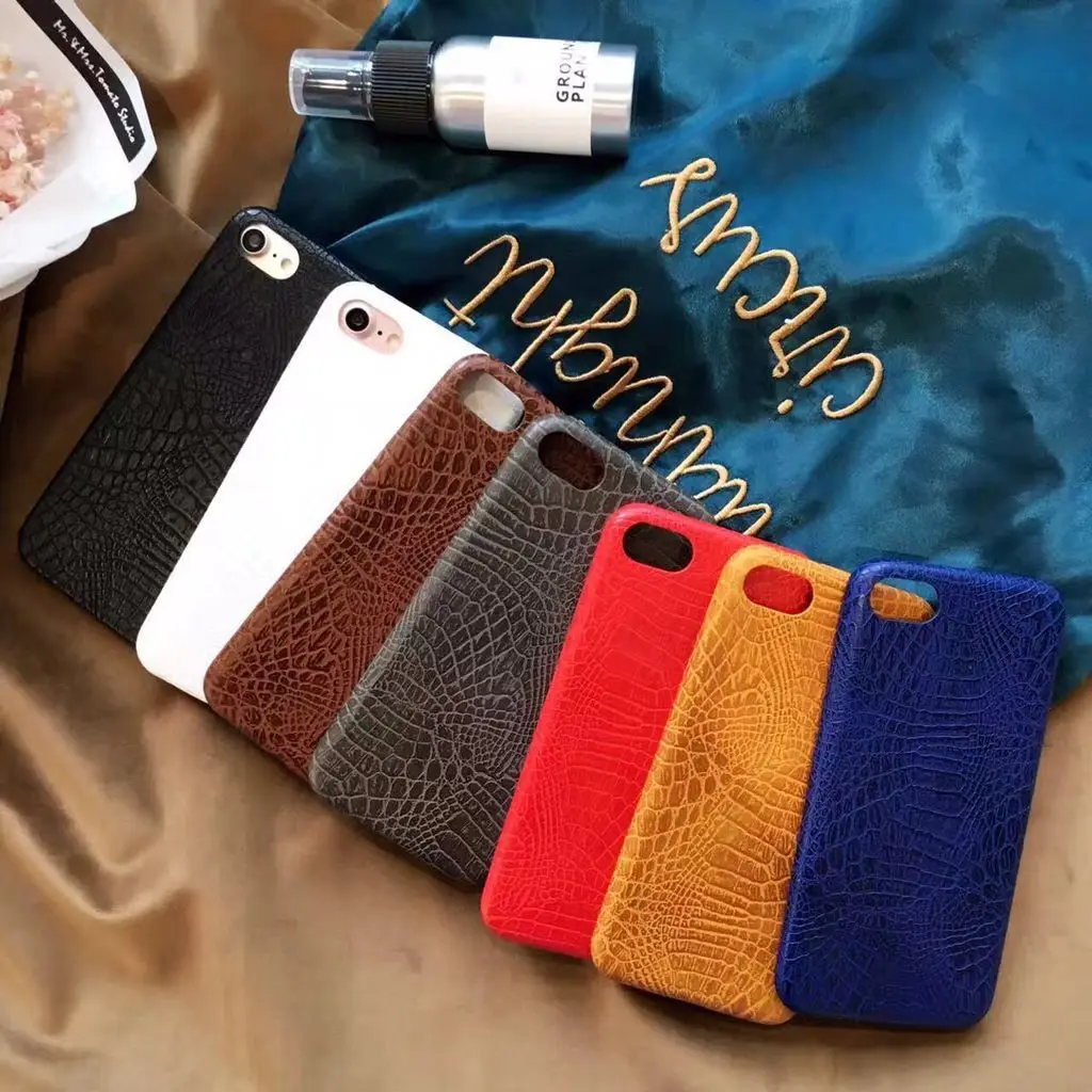 Crocodile leather phone case for iphone 6 6s 6plus 6splus 7 7plus mobile simple cortical soft capa lovers cases |