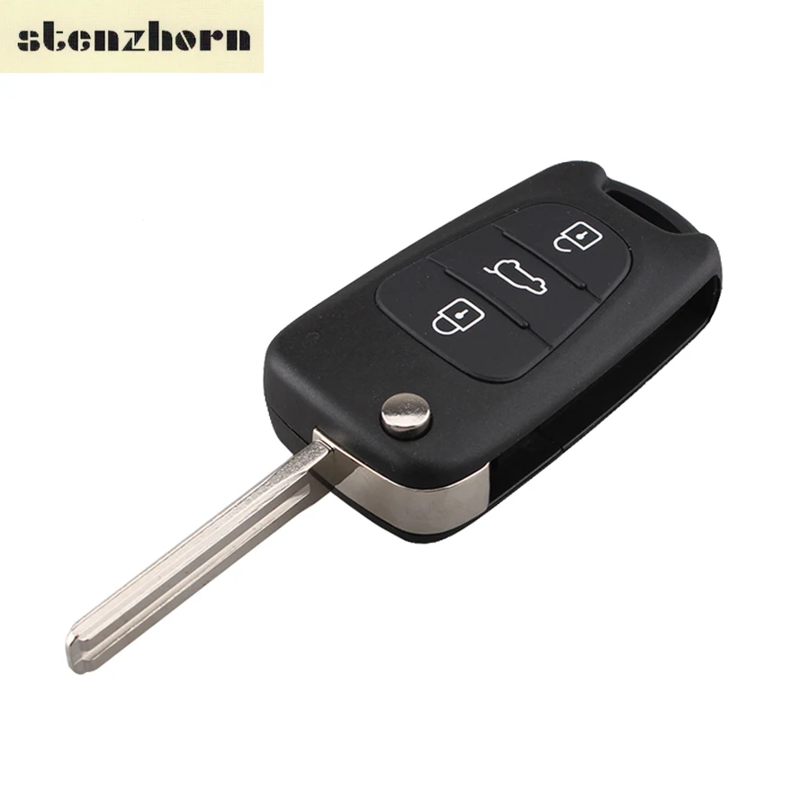 Stenzhorn Folding Flip Key Shell For Hyundai I30 IX35 Replacement Car Remote Case Covers Uncut blade 3 Buttons | Автомобили и