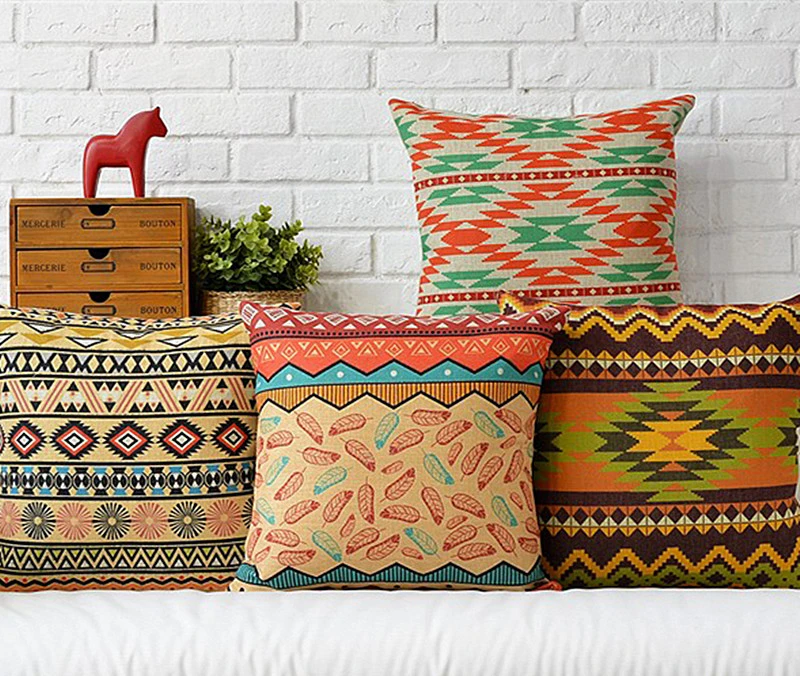 AC_ Boho Geometric Beach Living Room Sofa Linen Cushion Cover Pillow Case Novelt AC_ Boho Geometric Beach Living Room Sofa Linen Cushion Cover Pillow Case Novelt