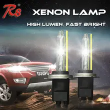 R8 Marca HID Rápido Brilhante de Alta Lumens Lâmpada Xenon H1 H3 H7 H8/H11 9005 9006 880/881 Luz de Feixe Único 5500 K 35/55 W Alta qualidade