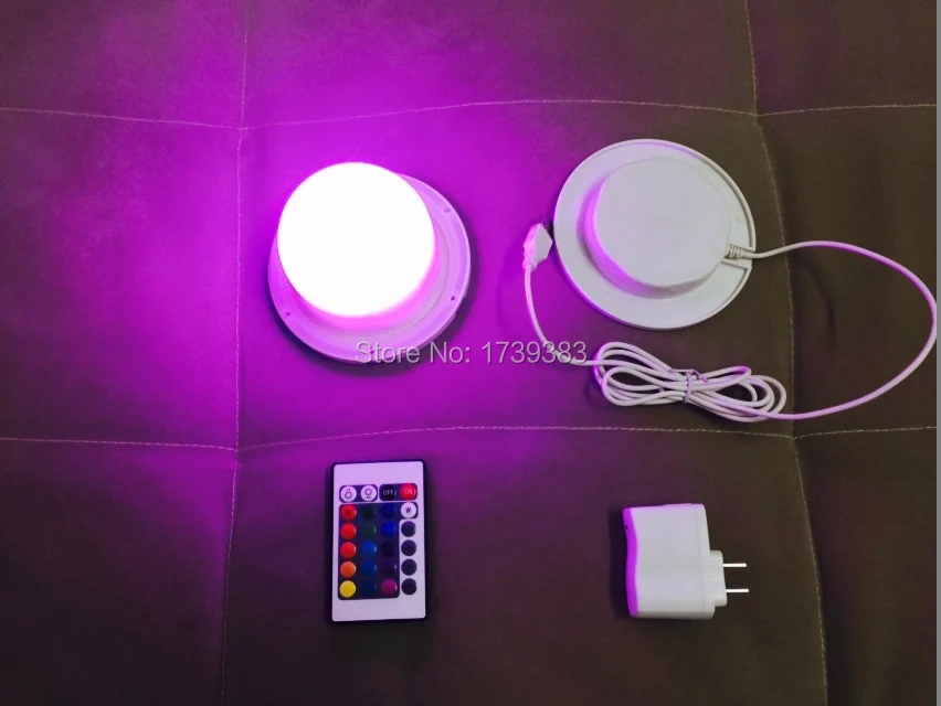 Free Ship D120mm Bulblite wireless rechargeable RGB font b LED b font lighting system Waterproof for