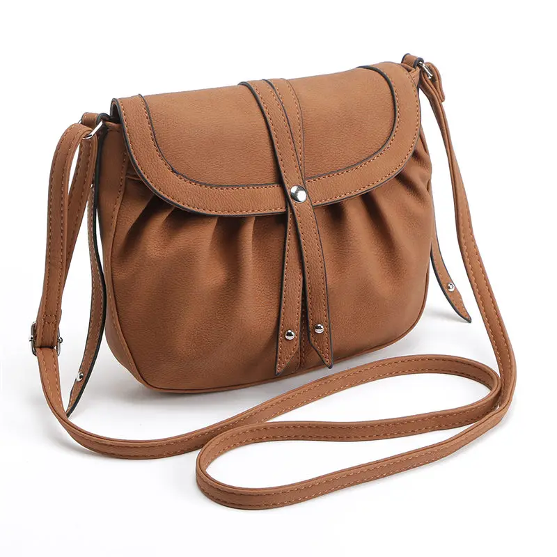 

Auhwone Women Small Crosbody Messenger Bags PU Leather Saddle Bags Ladies Shoulder Bags Female Vintage Bag Bolsas Feminina