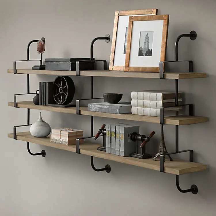 Wood And Metal Wall Shelves online shop loft retro style wood wall mount shelf bookcase Wood And Metal Wall Shelves online shop loft retro style wood wall mount shelf bookcase