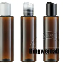 300 шт/партия 100 мл пластиковая ПЭТ коричневая бутылка Избегайте света бутылки для воды с крышкой