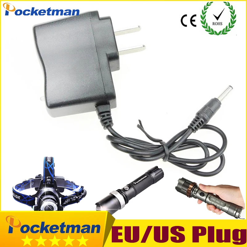 

High-quality LED for flashlight 18650 Battery Charger LED headlight Direct charge EU USA Plug Free shipping