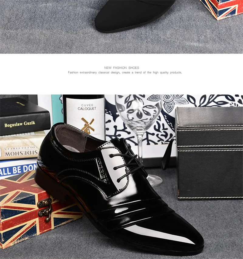 British Men Shoe Oxford Leather Stitching Shoes Men Flat Shoes