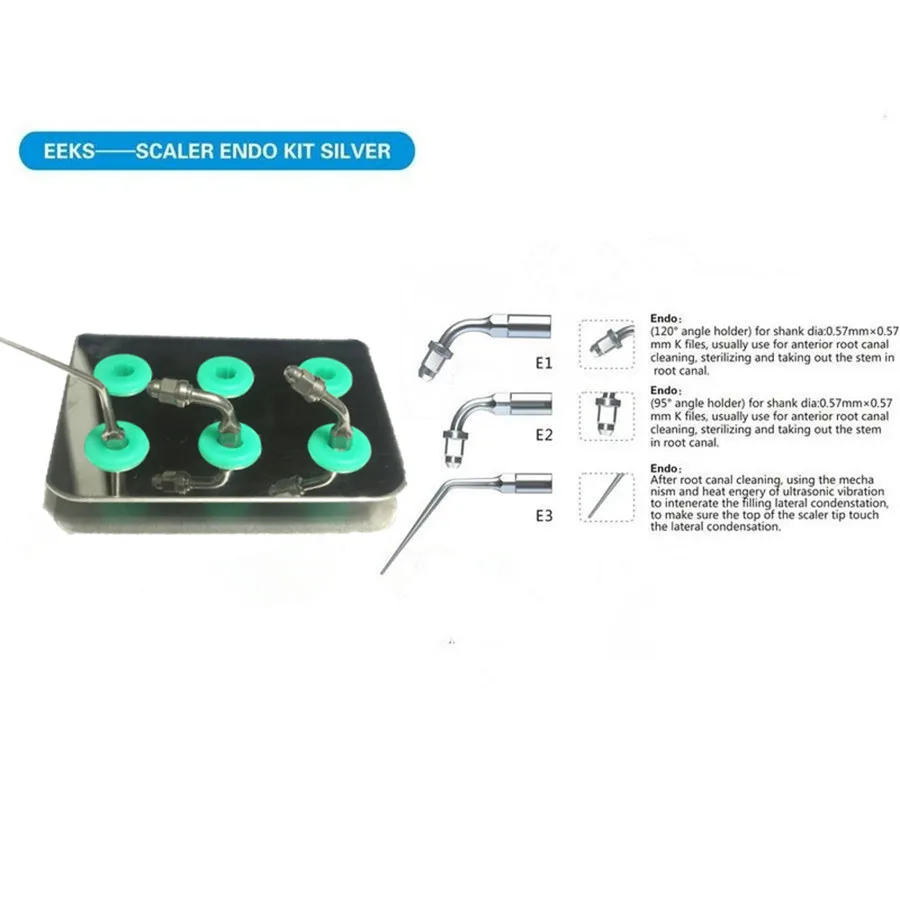 1 Set EMS WOODPECKER DENTAL TIPS ENDO KIT EEKS Fit SYBRONENDO WITH Endo