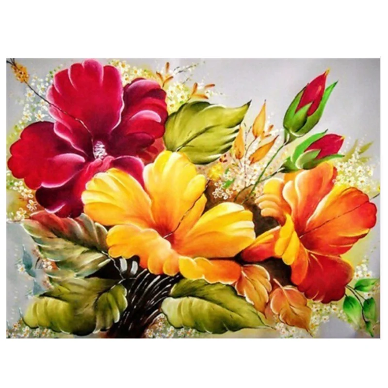 Diamond Embroidery Sale Flower Picture Of Rhinestones Mosaic Home Decoration Painting Full Round Floral | Дом и сад