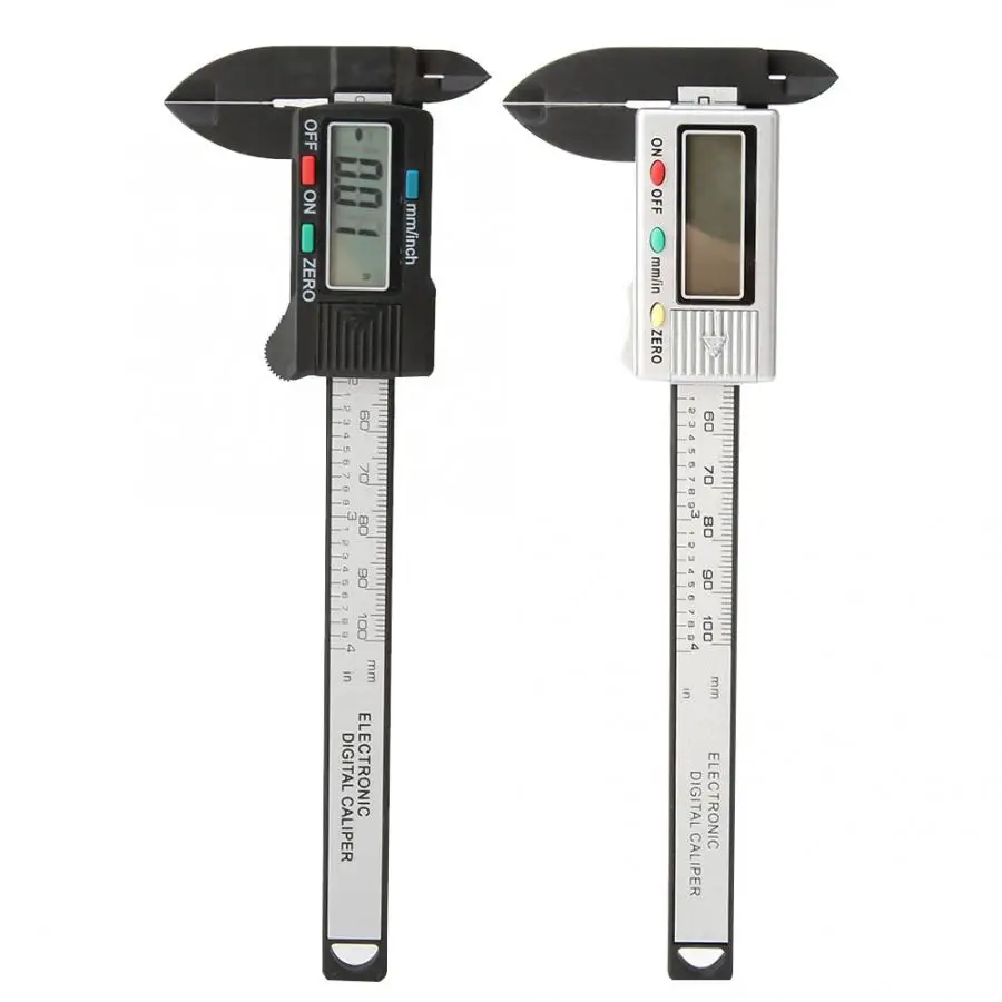 0-100mm 4" Digital LCD Vernier Caliper High Precision Carbon Fiber Electronic Caliper