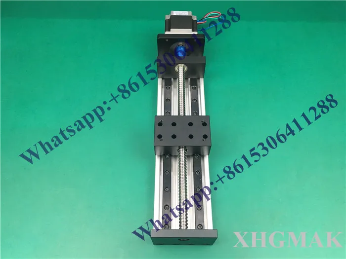 Высокая точность GX80 * 50 мм Ballscrew линейный 1610 900 мм эффективным Travel + Nema 23 шагового двигателя этап Линейное движение одного блока