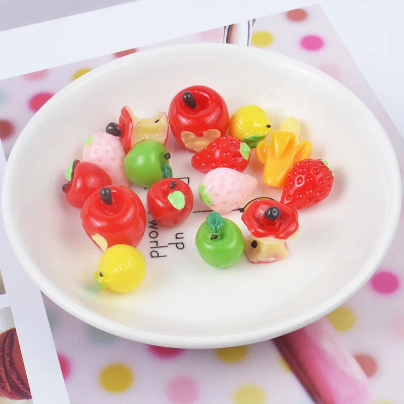 

6pcs Simulation Fruits Banana Apple Lemon Strawberry Kitchen Toys For Children Pretend Play Toys Fruit Store and Home Decorati