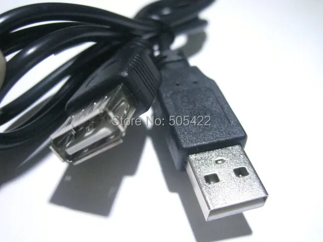 50 шт./лот черный 2.0 USB Мужской Женский Расширение Extender данных M/F Кабель-адаптер