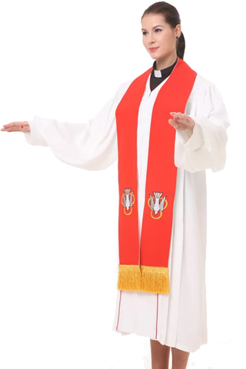 1-й уровень, высокое качество, христианская церковная одежда, класс Иисуса, одежда для обслуживания, Свадебный гимн, святая одежда, костюм монашки, христианский Поющий Халат - Цвет: Белый