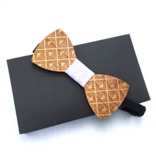 Ручная работа Мужская деревянная бабочка-бабочка форма Bowknots из полой древесины галстуки для мужчин свадебные костюмы