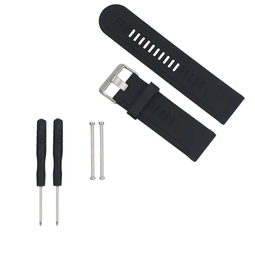 

Adroit 2016 New Silicone Strap Replacement Band + Lugs Adapters For Garmin For Fenix For Fenix 2 Watch 11S61011 drop shipping