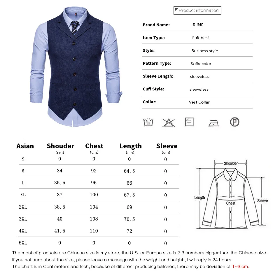 Riinr Wedding Dress High-quality Goods Cotton Men's Fashion Design Suit Vest Grey Black High-end Men's Business Casual Suit Vest