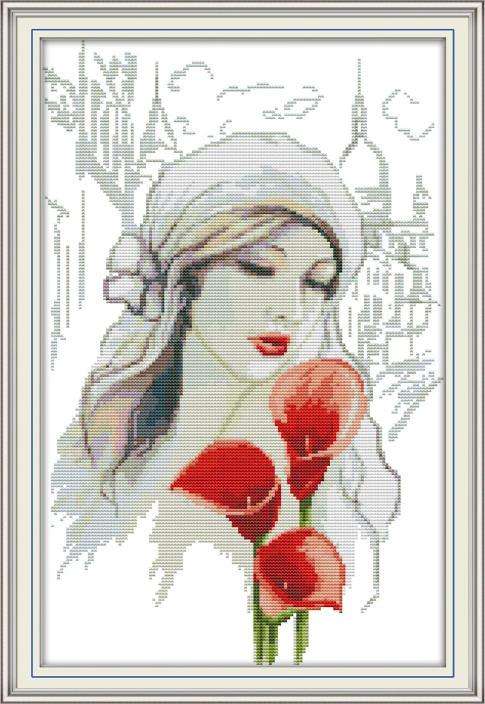 Красота и Калла картина Счетный 11CT 14CT Набор для вышивания крестиком DIY DMC Китайский Набор для вышивания крестиком вышивка рукоделие домашний декор